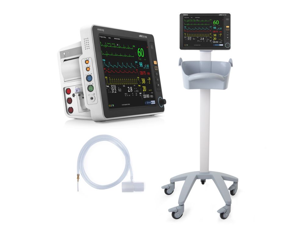 Mindray uMEC12 Multi-Parameter Monitor With Trolley & Exhaust Kit