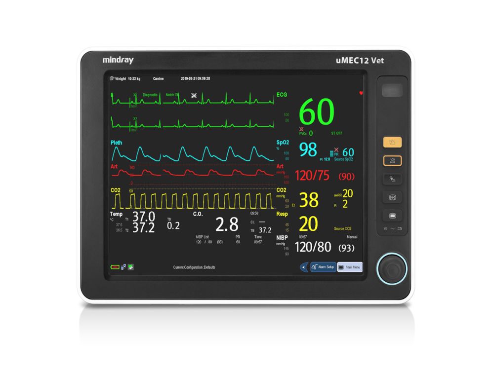 Mindray uMEC 12 Monitor - CO2/ECG/Temp/SP02/NIBP/Resp + Printer - Clearance