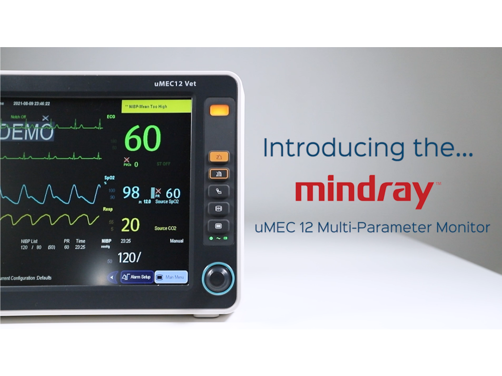 Mindray uMEC12 Multi-Parameter Monitor With Trolley & Exhaust Kit