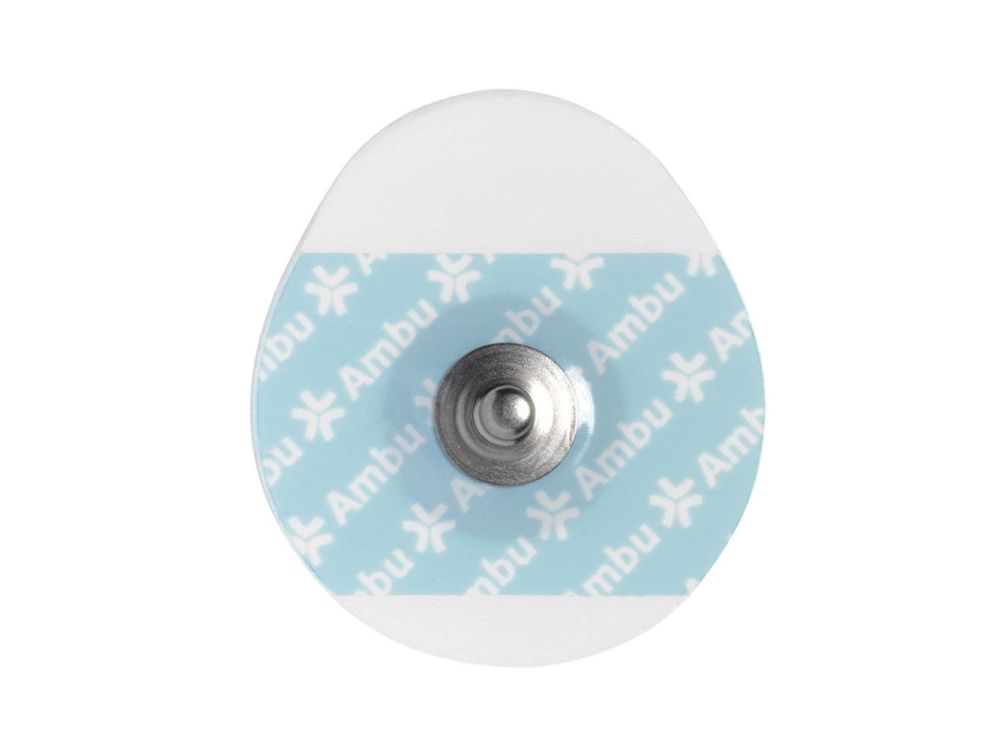 White ECG Electrode Pads - 3.6cm with popper x 50